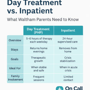 Day Treatment vs. Inpatient: Waltham Parent’s Guide